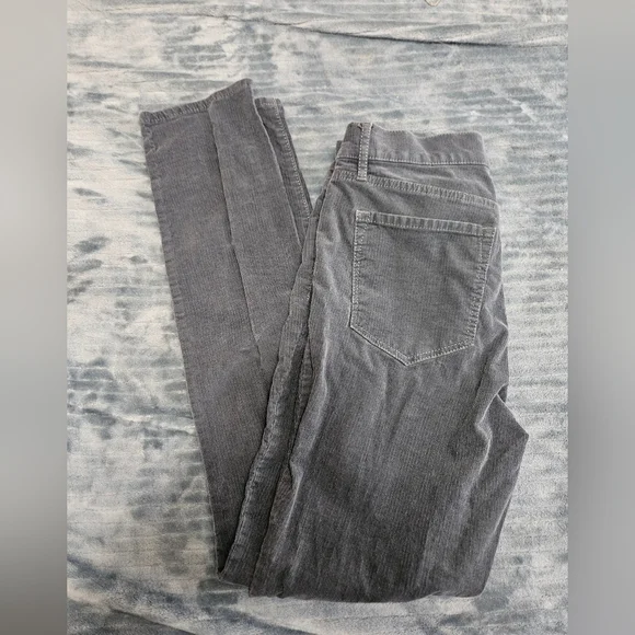 Womens LOFT Corduroy Gray/blue Skinny Pants! - Picture 1 of 9